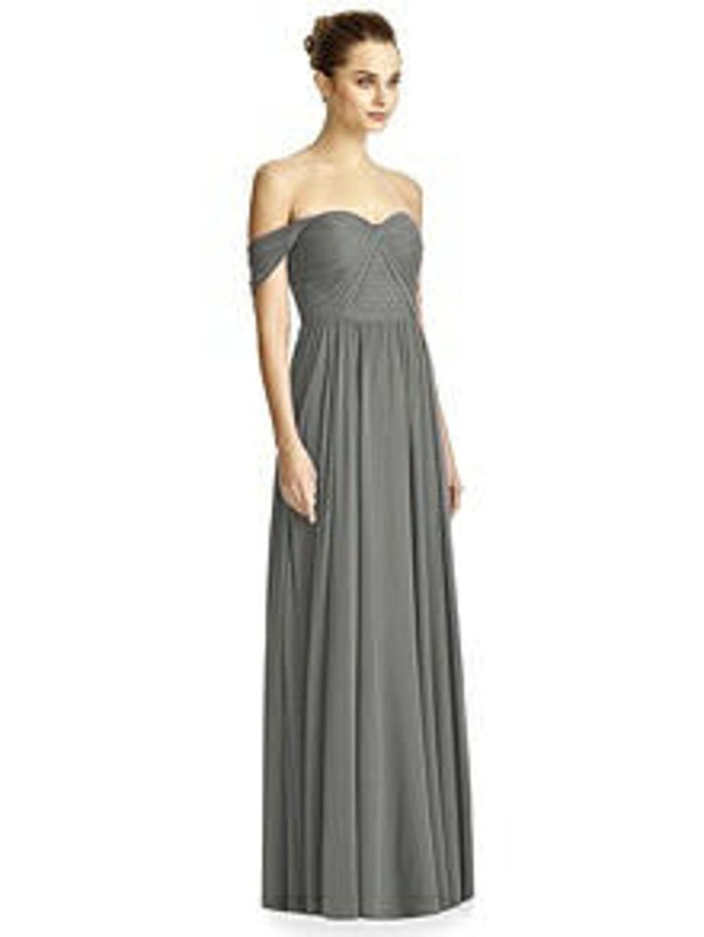 Jenny Yoo Bridesmaid Chiffon Dress Charcoal Gray 4L 4L